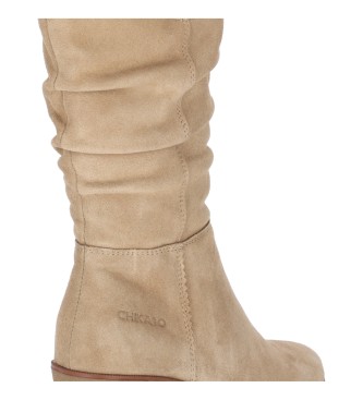 Chika10 Leather boots Challenger 03 sand