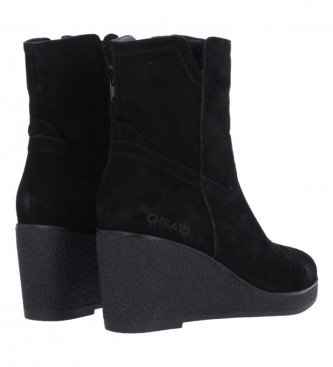 Chika10 Leather boots Challenger 07 Black