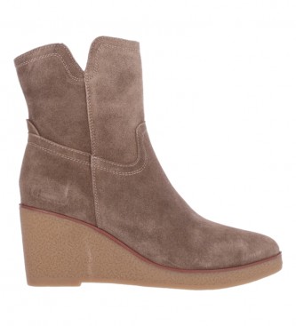 Chika10 Leather boots Challenger 07 Taupe