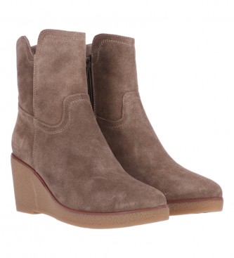 Chika10 Leather boots Challenger 07 Taupe