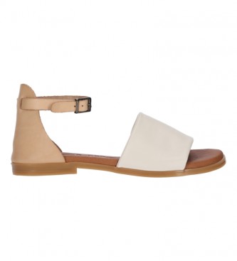 Chika10 Chelo 02 Beig leather sandals