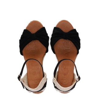 Chika10 Sandálias de couro Cibeles Preto -Altura: 6cm