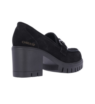Chika10 Conde 01 usnjeni čevlji črne barve
