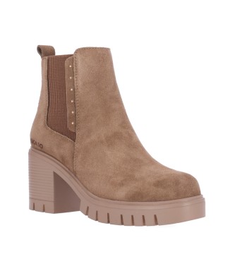 Chika10 Leather Ankle Boots Conde 02 taupe