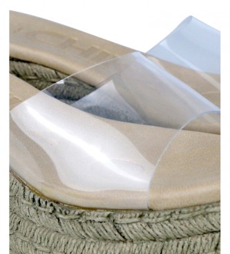 Chika10 Sandales Egypte 14 transparentes -Hauteur approximative de la plateforme 7cm