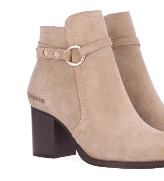 Chika10 Spur Leather Ankle Boots 04 beige