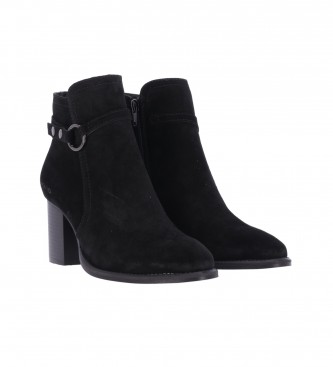 Chika10 Botines de Piel Espuela 04 negro