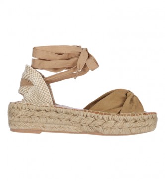 Chika10 Fortuna 02 Taupe leather sandals
