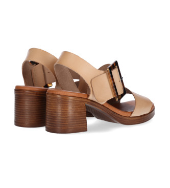Chika10 Leather Sandals Gotica 08N beige -Heel height 5cm
