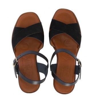 Chika10 Leather Sandals Gotica Up 05 black