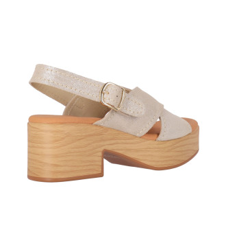 Chika10 Hachi 02 sandaler i guldlder -Hlhjde 5 cm