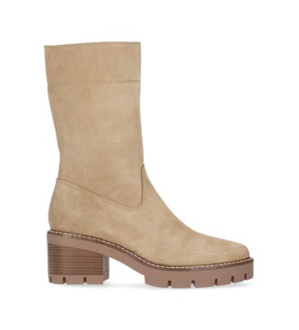 Chika10 Jungle 02 beige leather boots