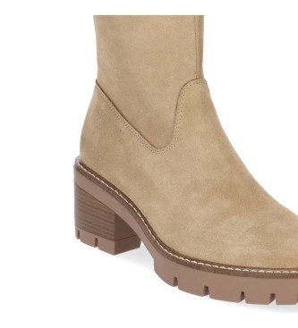 Chika10 Jungle 02 beige leather boots