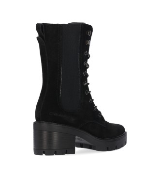 Chika10 Leather boots Jungle 03 Black