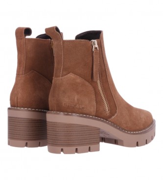 Chika10 Botines de piel Jungle 05 Cuero