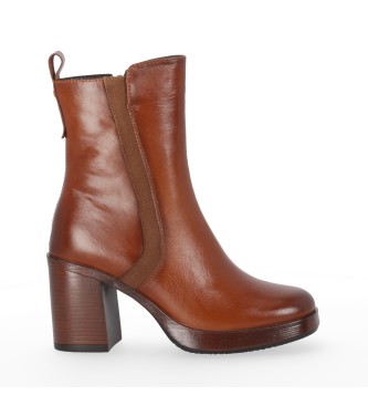 Chika10 Bottines en cuir Kate 01 Brown