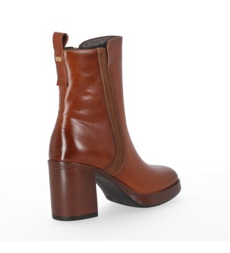 Chika10 Leather ankle boots Kate 01 Brown