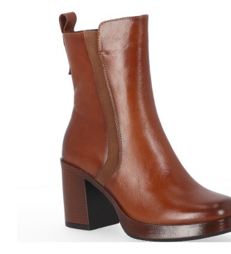 Chika10 Leather ankle boots Kate 01 Brown