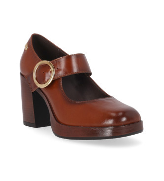 Chika10 Kate 03 Chaussures en cuir marron