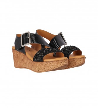 Chika10 Leather Sandals Monaco 01 black