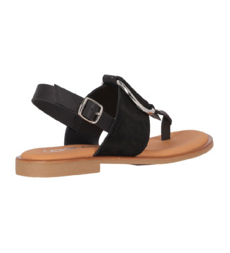 Chika10 Leather sandals Musaka 01 Black