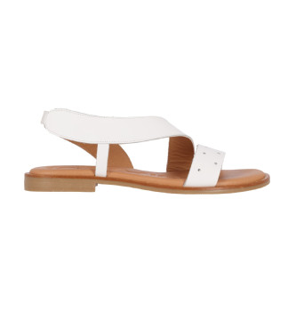 Chika10 Leather sandals Musaka white