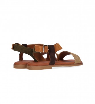 Chika10 Leather sandals NAIRA 07 brown