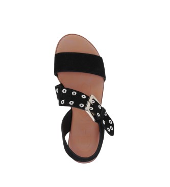 Chika10 Lder sandaler Naira 11 sort