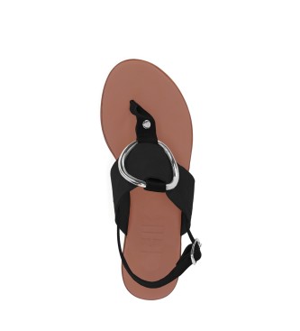 Chika10 Skórzane sandały Naira 12 czarne 