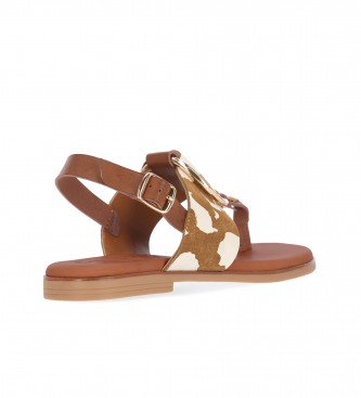 Chika10 Leather Sandals Naira 12 brown