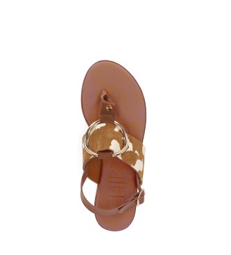 Chika10 Lder sandaler Naira 12 brun