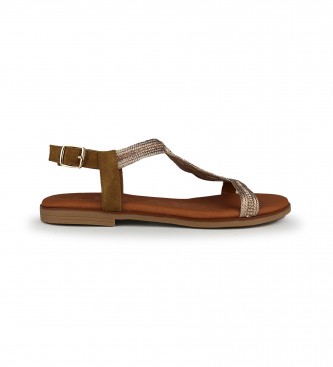 Chika10 Leather Sandals Naira 13 brown