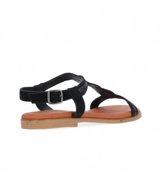 Chika10 Leather Sandals Naira 13 black