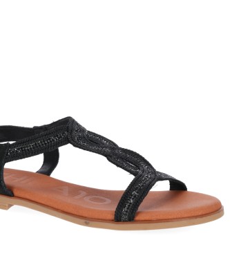 Chika10 Leren sandalen Naira 13 zwart