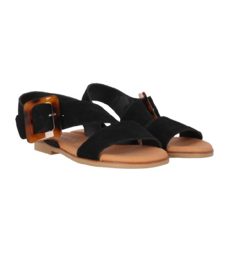 Chika10 Leather sandals Naira 20 Black