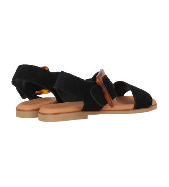 Chika10 Leather sandals Naira 20 Black