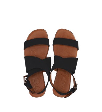 Chika10 Lder sandaler NEW CARLA 02 Sort