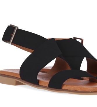 Chika10 Leren sandalen NEW CARLA 02 Zwart