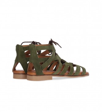 Chika10 Leather Sandals New Carla 08 green