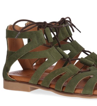 Chika10 Leather Sandals New Carla 08 green
