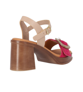 Chika10 Nuovi sandali Godo 04 in pelle rosa - Altezza tacco 7 cm