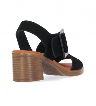 Chika10 Leather Sandals New Gotica 01 black -Heel height 6cm