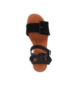 Chika10 Sandalias de Piel New Gotica 02 negro -Altura tacn 6cm-