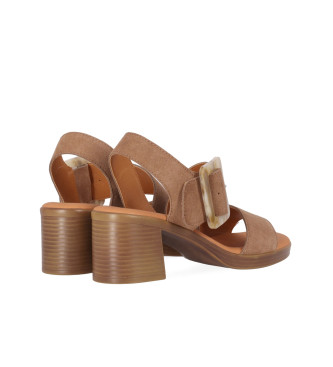 Chika10 Nuovi sandali Gotica 04 in pelle marrone