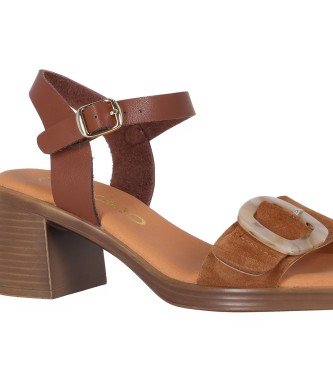 Chika10 Nuovi sandali Gotica 06 in pelle marrone
