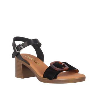 Chika10 Leren sandalen Nieuw Gotica 06 zwart