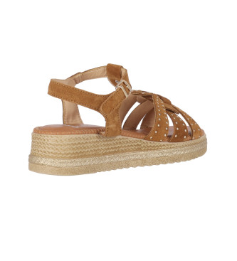 Chika10 Leren sandalen Nieuw Mudejar 01 bruin