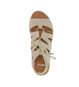 Chika10 New Mudejar 02 beige Usnjeni sandali