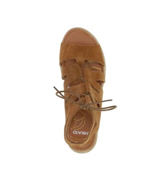 Chika10 Leather Sandals New Mudejar 02 brown