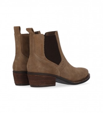 Chika10 Leather ankle boots NEW REBECA 01 Taupe